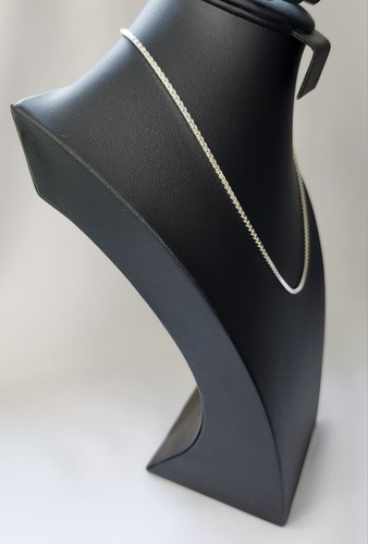 IBB Sterling Silver Italy Bar Cable Link Pendant Chain Necklace 18in - Bild 3 von 7