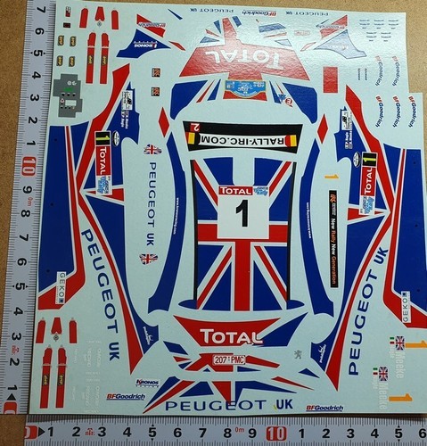 DECALS 1/24 PEUGEOT 207 S2000 - #1 - MEEKE - YPRES RALLY 2010 - DCC12448 - Imagen 1 de 4