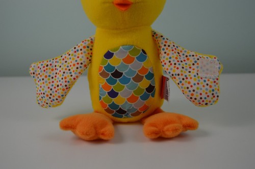 Infantino Chick Plush Stuffed Animal Toy Yellow Orange Polka Dots 9" - Picture 3 of 7