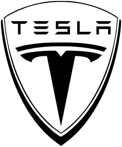 TESLA MOTOR Height 6” Decal STICKER Black - Picture 1 of 2