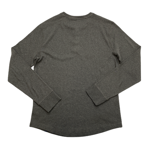 Denver Hayes Herren grau Langarm Slub Henley Hemd Größe Medium B77 - Bild 2 von 5