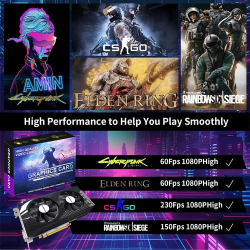 Ultra-Quiet Dual Fan Radeon 8GB Graphics Card for Smooth Gaming and Design Work - Picture 5 of 9