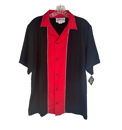 Vintage 60's King Louie Chain Stitch Bowling Shirt Size 36