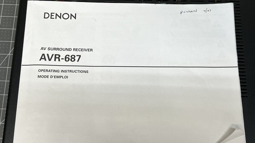 Denon AVR 687 7.1 Channel 770 Watt Monster Receiver Remote Extra Cables Bundle🔥 - Picture 19 of 19