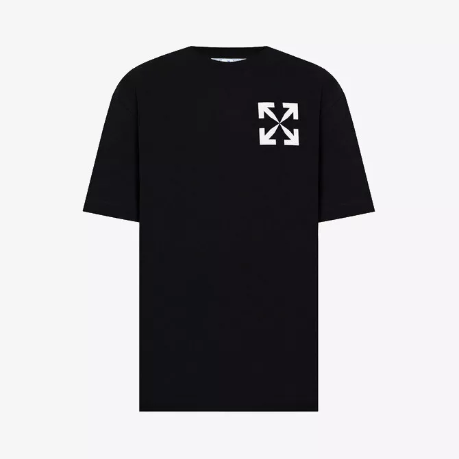 Off White Arrow Emblem T Shirt Black eBay