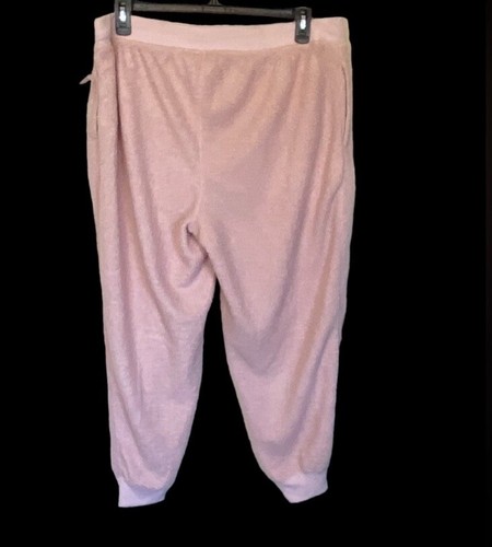 Jenni Women's 2-Piece Solid Polyester Sherpa Pajama Set, Peachskin Pink, XXL - Picture 12 of 16