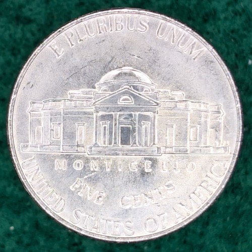 2022 D Jefferson Nickel US 5C ERRORE MONETA DRITTO RADDOPPIO su DATA & LIBERTY N734 - Foto 3 di 3