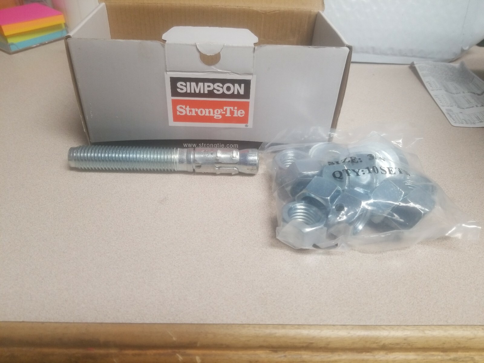 Simpson Strong Tie STB2-75512 Strong-Bolt 2 Wedge Anchor 3//4 by 5-1//2-10 per Box