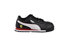 Puma Ferrari Roma Black Faux Leather Little/Big Boys Girls Youth Shoes Sneakers