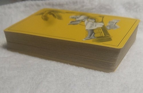 NOS Vintage BELMONT Rexall Spielkarten Hausfrau entspannend gelb - Bild 4 von 4