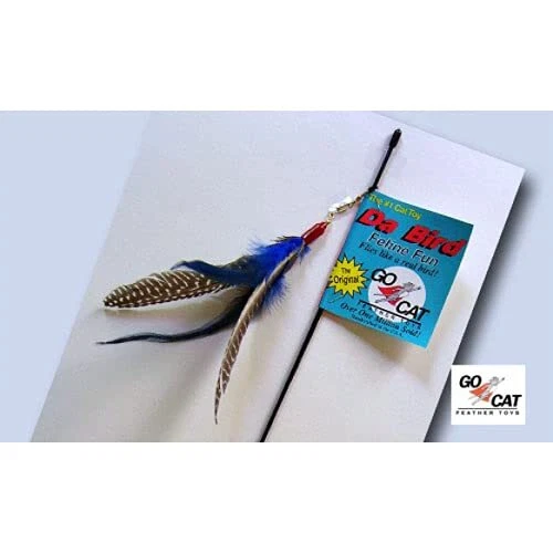 Da Bird Cat Toy Rod with Cotton String and Feather Refills for Cats