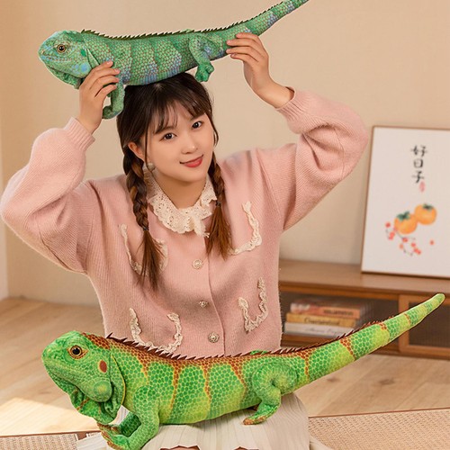 1* Lizard Plush Soft Toy Realistic Iguana Stuffed Animal Doll Plush Toy Boy Gift - Picture 5 of 14