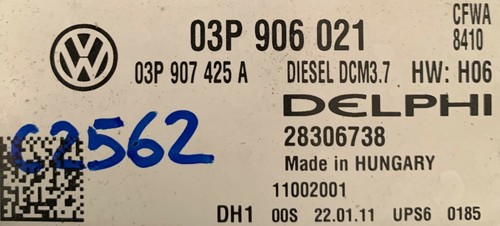 CALCULATEUR DELPHI DCM3.7 SEAT VW TDI 03P906021 03P907425A 28306738 HW: H06 - Imagen 2 de 2