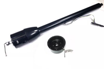Universal 32'' Black Stainless Tilt Steering Column Floor Shift NO Key GM Hot Rod