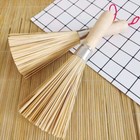 Bamboo Brush Long Handle Wok Pot Cleaning Kitchen Practical Dish Brush For Home