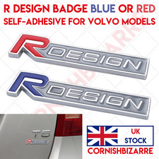 VOLVO R-DESIGN GRILLE BADGE EMBLEM 92MM X 19MM REPLACEMENT 30695855 OEM - UK STK