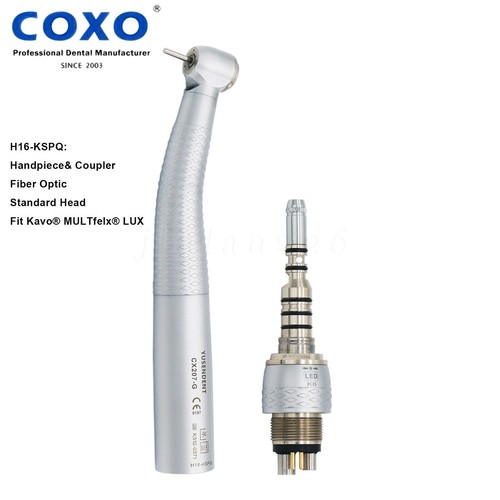 US COXO Dental Glasfaser Hochgeschwindigkeit Luft Turbine Handstück passend für KAVO MULTIflex - Bild 36 von 89