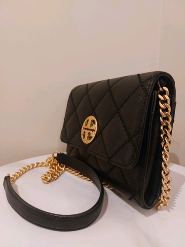 Tory Burch Willa Diamond Quilted Chain Crossbody Bag - Picture 5 of 11