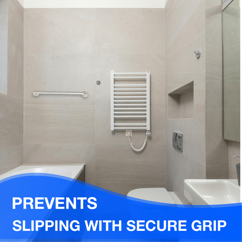 Shower Grab Bar Knurled Grip | Made of 304 Stainless Steel | Holds Upto 400 lb - Picture 54 of 63