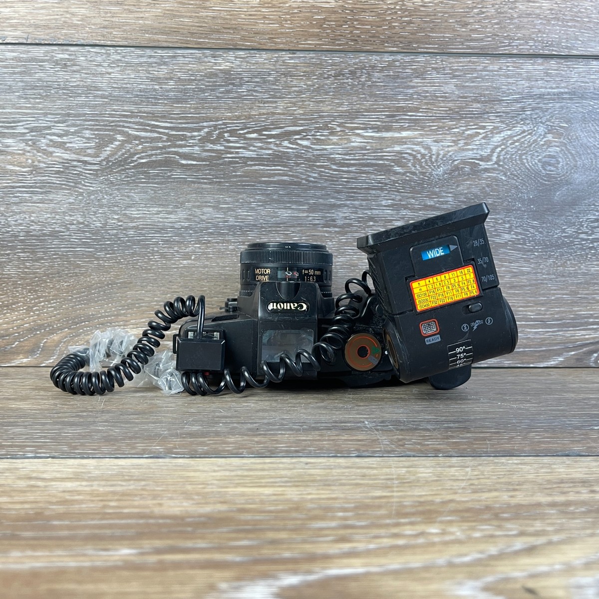 Vintage Canon TC-8000 Black Red Eye Reduction 35mm Camera with