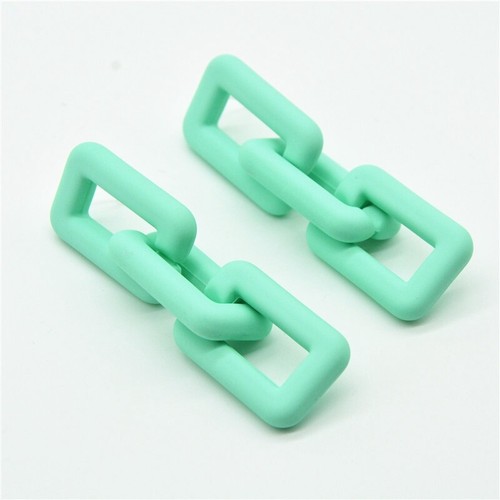 Fashion Earrings For Woman Drop Earrings Korean Solid Color Big Chain Jewelry - Picture 11 of 23
