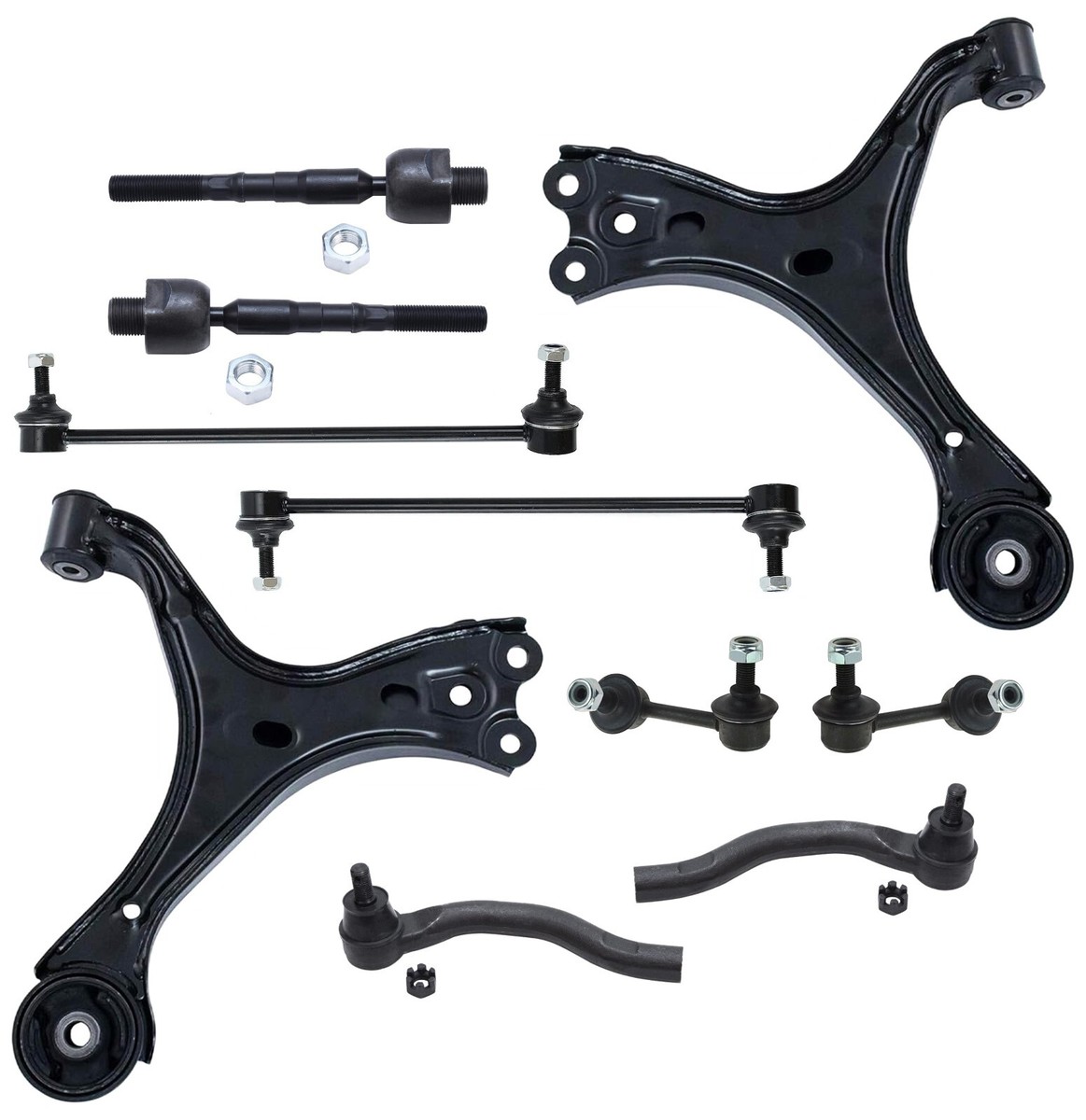 10 Piece Front End Kit Complete 10-Piece Suspension Kit For 2002-2006 Honda CR-V – Control Arms, Tie Rods, Sway Bars & More 2008 Honda Crv Sway Bar Link - Foto 11