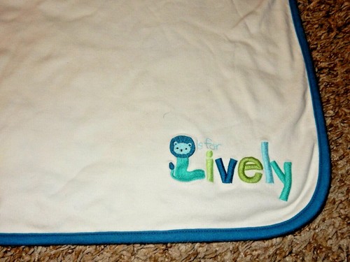 3B !WOW! LN 2015 GYMBOREE L is for LIVELY Animal Alphabet ABC Baby Crib Blanket - Picture 8 of 8