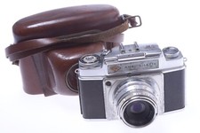   AGFA AMBI SILETTE 35MM CAMERA COLOR-SOLINAR 50MM 2.8 LENS W/ CASE