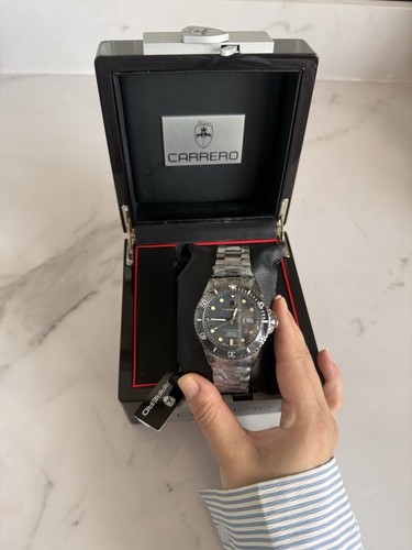 Lechateau Men’s Watch - Automatic - Magnifying Date Dial with Exhibition Case - Picture 7 of 8