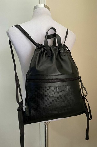 NWT $1980 Bottega Veneta Leather Backpack Black Made in Italy 567222 - Picture 3 of 12