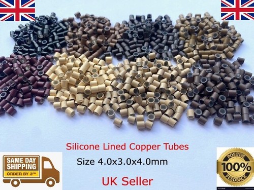 Copper Micro Tubes,Silicone Lined,Links,Rings,Beads, For Stick Tip hair, 3.0 mm - Picture 21 of 36