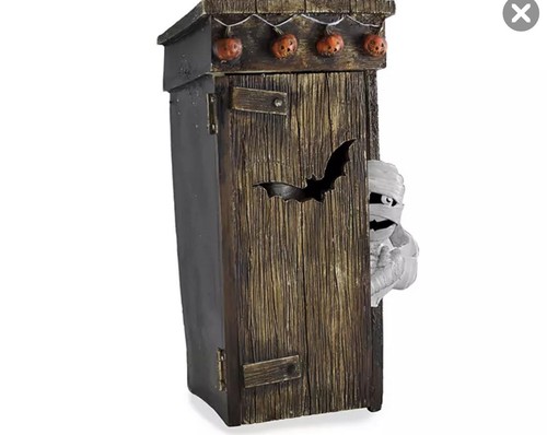 Animated Talking Farting Mummy Outhouse Halloween Motion Activated Spooky Funny - Picture 5 of 5