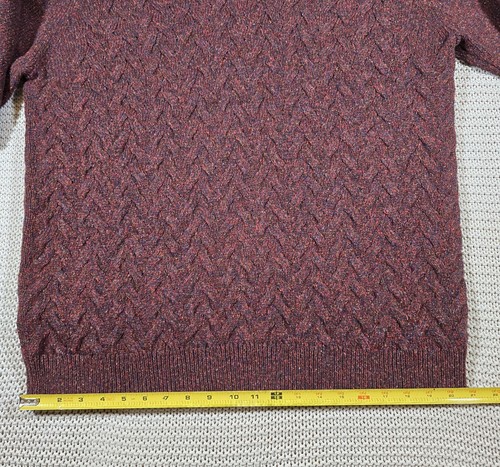 Tommy Bahama Irazu 1/2 Zip Sweater Men Sz L Plum Wool Silk Blend Granpacore - Picture 10 of 11