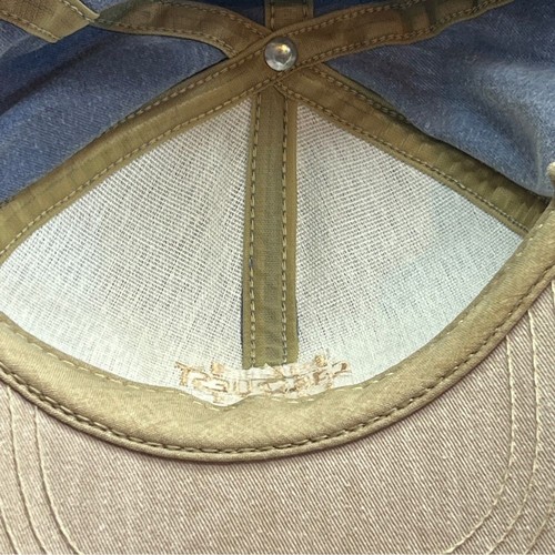 Car quest Auto Parts Hat with an Adjustable Back in Tan and Chambray Blue - Picture 4 of 7