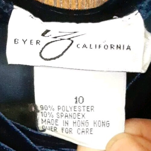 Vestido largo de satén con cuello caído Izy Byer California para niñas talla 10 azul atado trasero - Imagen 5 de 5