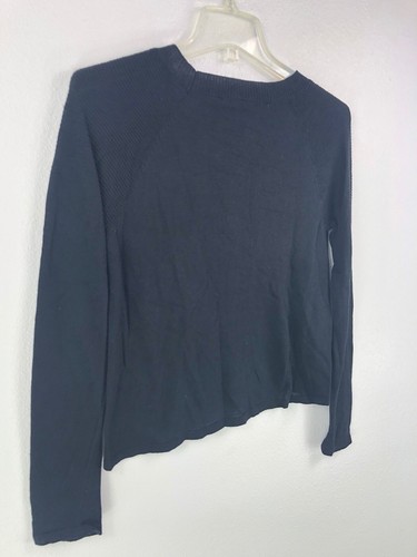 Nicole Miller Womens Top Black Knit Blouse Studded Metal Long Sleeve Sz XS A28 - Picture 7 of 11