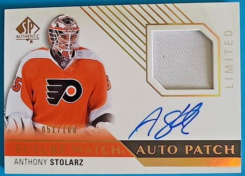2015-16 Anthony Stolarz SP Authentic Future Watch Limited Rookie Auto RC /100 - Picture 1 of 2