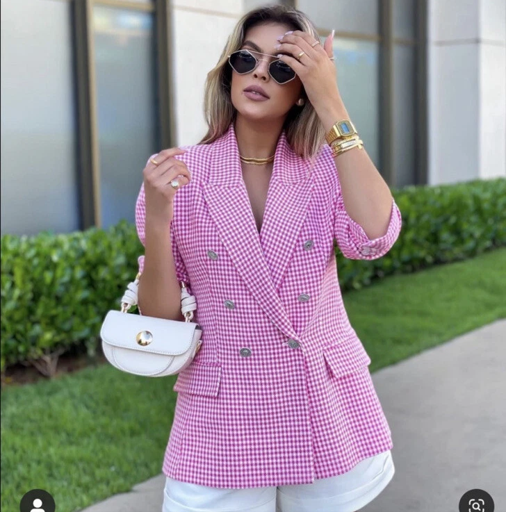 Pink and shop white blazer
