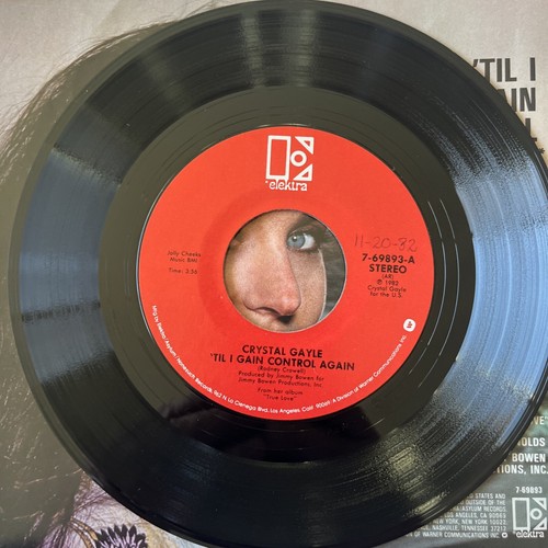 CRYSTAL GAYLE SINGLES - Till I gain control again, Dallas 45rpm w/Pic Sleeves! - Picture 4 of 9