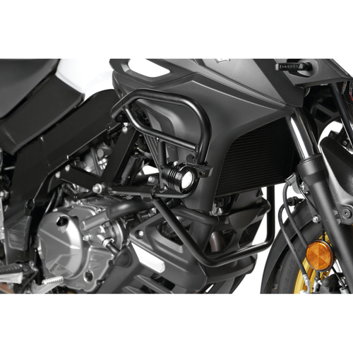FARETTI SUPPLEMENTARI LED MOTO MOTORE NERI IMPERMEABILI OMOLOGATI 6000°K - Foto 4 di 5