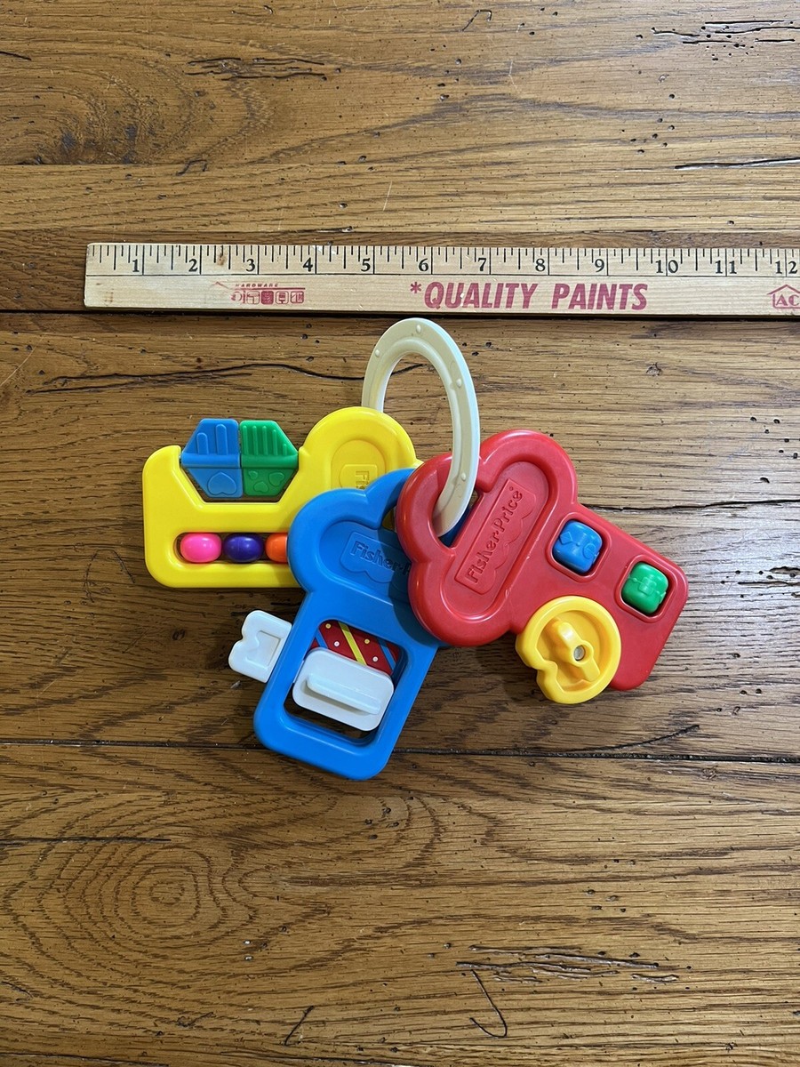 Fisher Price Keys Activity Slide Click Spin Baby Toy Red Blue