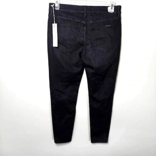 Hudson Womens Jeans Size 30 Natalie Black Super Skinny Ankle Distressed Knee New - Picture 4 of 10