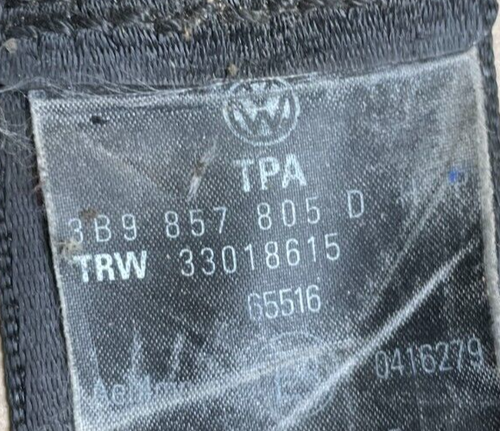 VW Passat 3BG Sicherheitsgurt Gurt hinten links 3B9857805D - Bild 2 von 2