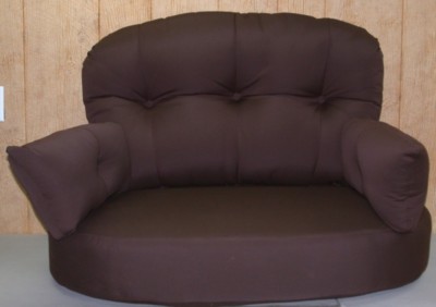 photo Cuddle Chair Replacement Cushions 4 pc meadowcraft cuddle chair cushions w oval bottom canvas bay brown sunbrella ebay