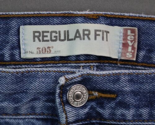 Jeans Levi 505 vintage uomo 2008 regular fit invecchiato taglia 36x32 (Msr 35x30) - Foto 3 di 11
