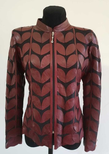 Green Woman Leather Jacket Women Coat Zipper Short Collar All Size Light D1 - Picture 33 of 125