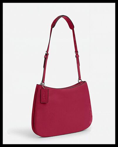 Neu mit Etikett Coach Penelope silber/violette Schultertasche aus glattem Leder CO952 - Bild 6 von 12