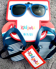 Kidgets sz 1-2 Fashion Flip Flops  Sunglasses UV protection Toddler Baby Beach