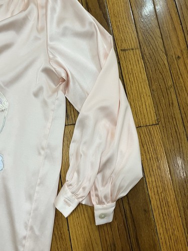 Natori Neiman Marcus Pink Satin Robe and Pajama Set Women's Small 3 Piece Set - Picture 7 of 24