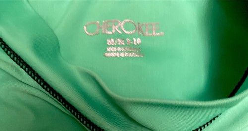 Youth Medium Bright Green Swim Tshirt Brand-Cherokee - Picture 2 of 3